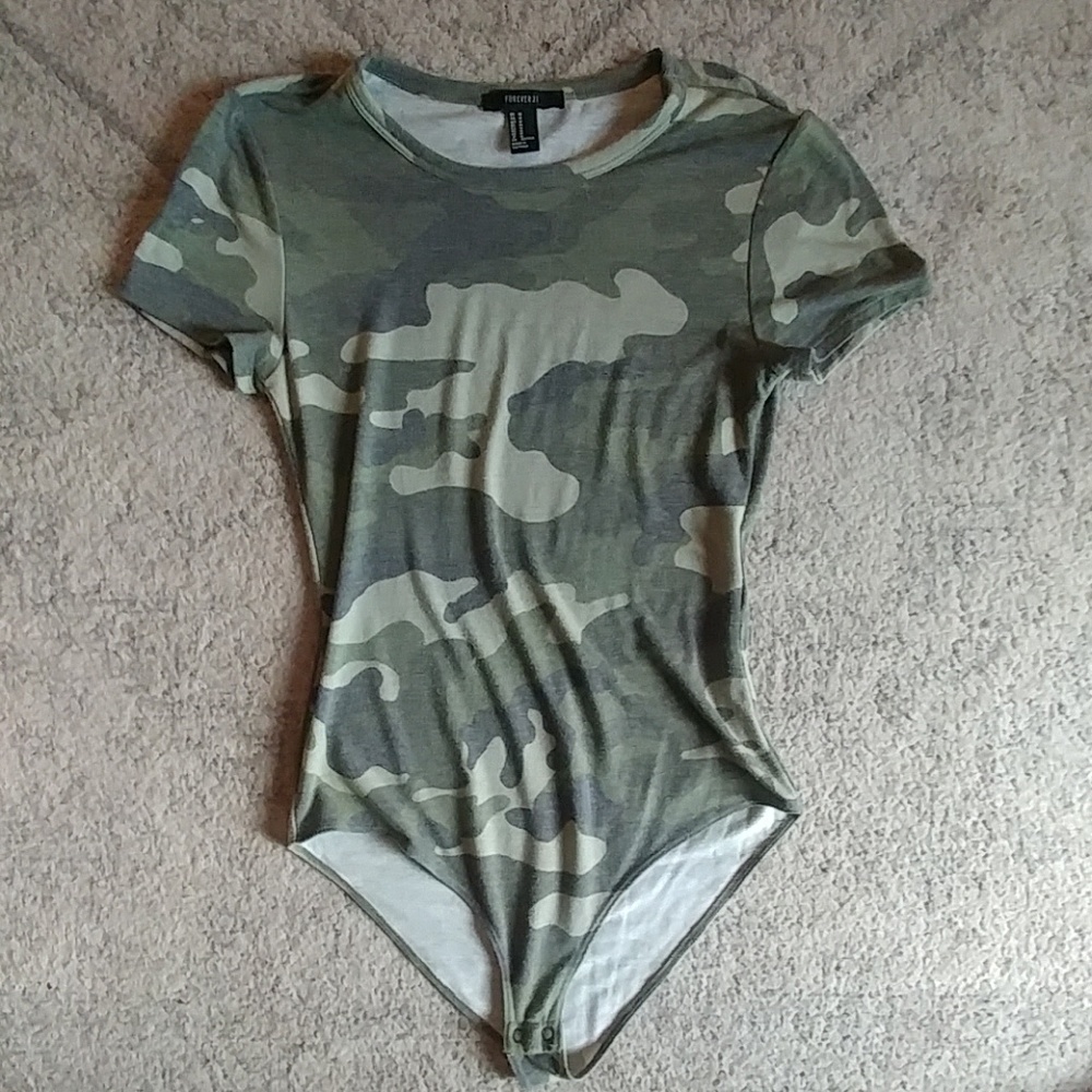 Forever21 Camo Bodysuit
